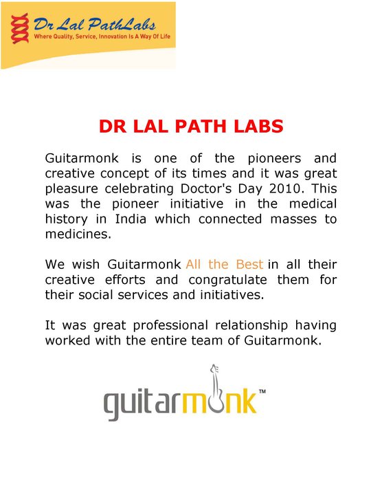 Reviews by Dr. Lal Path Labs on guitarmonk
